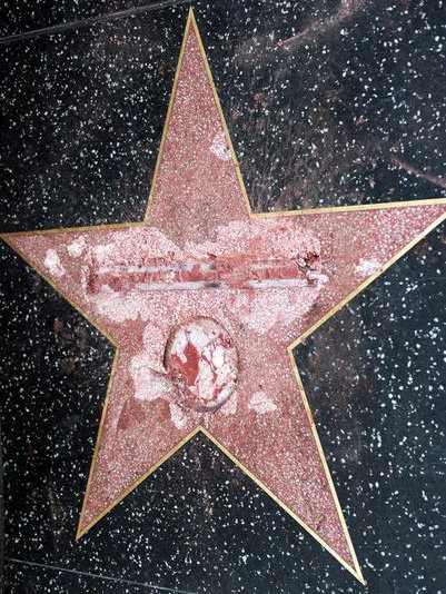 Donald Trump's Hollywood Walk of Fame Star Seriously Vandalized - Again (VIDEO) local records office star